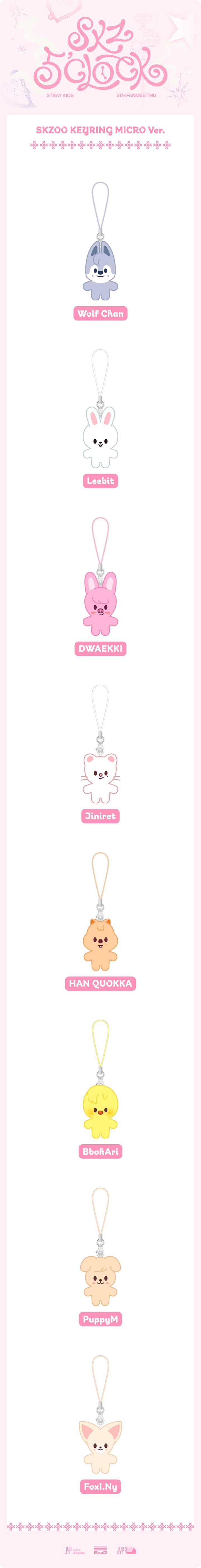 stray kids 5'CLOCK skzooマイクロキーリングコンプ Stray Kids - [SKZ 5'CLOCK] 5th Fanmeeting MD - SKZOO KEYRING